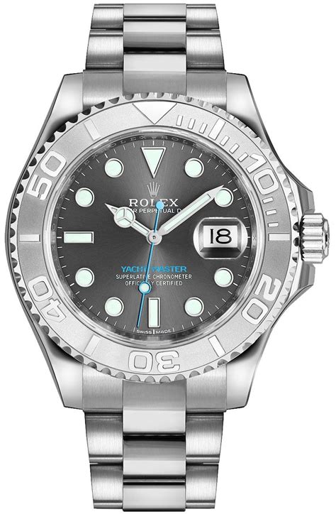 rolex yacht-master platinum bezel oystersteel men's watch 40 116622|rolex yachtmaster 40 price.